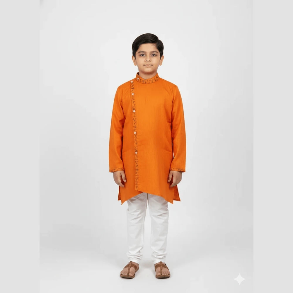 Boys Kurta Pajama in Orange KP202